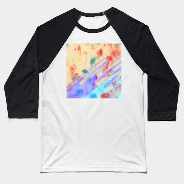 Blue purple yellow red watercolor handpainted Baseball T-Shirt by Artistic_st